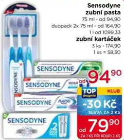 TOP drogerie Sensodyne zubní pasta nabídka