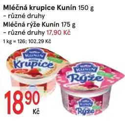 Žabka Kunín mléčná krupice nabídka