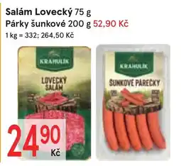 Žabka Krahulík lovecký salám nabídka