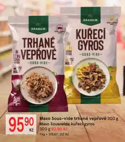 Žabka Krahulik maso sous-vide trhané vepřové nabídka