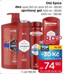 TOP drogerie Old Spice deo sprej sprchový gel nabídka