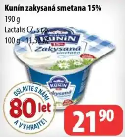 Partner Maloobchodní síť Kunin zakysaná smetana 15% nabídka