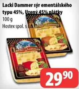 Partner Maloobchodní síť Lacki Dammer sýr ementálského typu 45%, Uzený 45% plátky nabídka