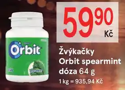 Žabka Orbit žvýkačky spearmint nabídka