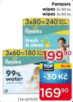 TOP drogerie Pampers wipes nabídka