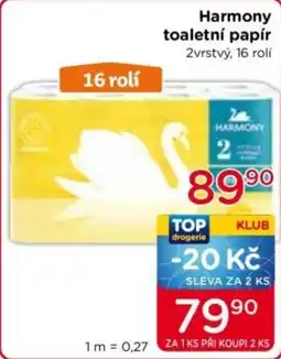 TOP drogerie Harmony toaletní papír nabídka