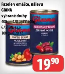 Partner Maloobchodní síť Giana fazole v omáčce nabídka