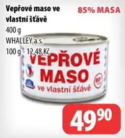 Partner Maloobchodní síť Whalley vepřové maso ve vlastní šťávě nabídka