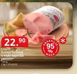 Potraviny CZ Le&co šunka dušená v páře nejvyšší jakosti nabídka