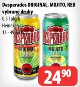 Partner Maloobchodní síť Desperados original, mojito, red nabídka