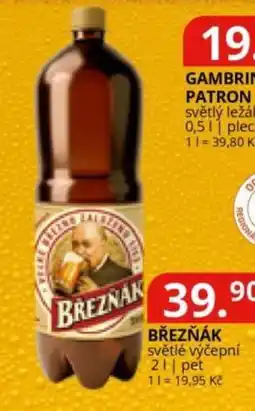 Potraviny CZ Březnák světlé výčepní nabídka