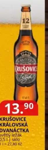 Potraviny CZ Krušovice královská dvanáctka nabídka