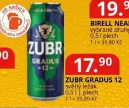 Potraviny CZ Zubr gradus 12 nabídka