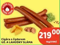 Brněnka Uz. a lahůdky sláma cigára s čedarem nabídka