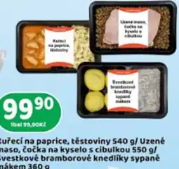 Brněnka Kuřecí na paprice, těstoviny nabídka
