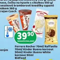 Brněnka Ferrero rocher 70ml/ raffaello 70ml/ kinder bueno kornout 90ml/ kinder bueno white kornout 90ml nabídka
