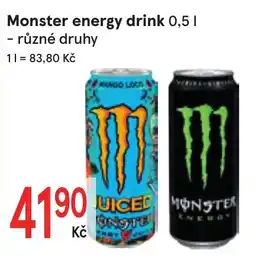 Žabka Monster energy drink nabídka