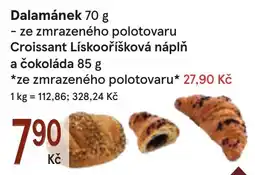 Žabka Croissant Lískooříšková náplň a čokoláda nabídka