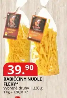 Potraviny CZ Babičiny nudle | fleky* nabídka