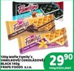 Brněnka Family's vanilkové/čokoládové/black frape nabídka