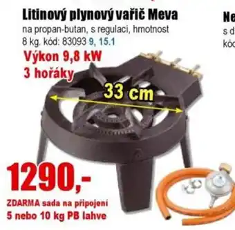 Meva litinový plynový vařič