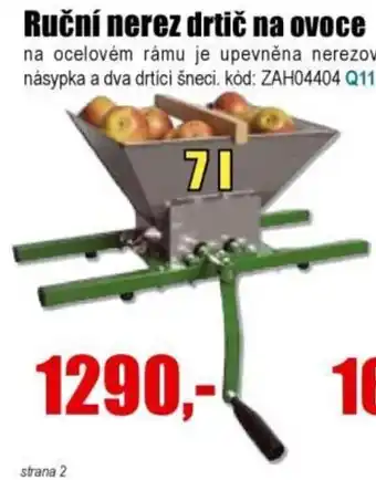 Ruční nerez drtič na ovoce