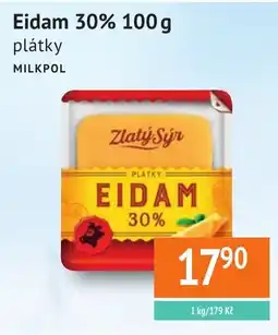 Coop hb Milkpol zlatý sýr plátky eidam 30% nabídka