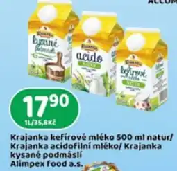 Brněnka Krajanka kefírové mléko natur/ Krajanka acidofilní mléko/ Krajanka kysané podmásli nabídka