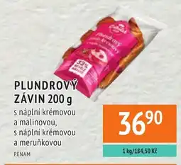 Coop hb Penam plundrový závin s náplní krémovou a malinovou, s náplní krémovou a meruňkovou nabídka
