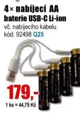 EVA nabíjecí AA baterie USB-C Li-ion nabídka
