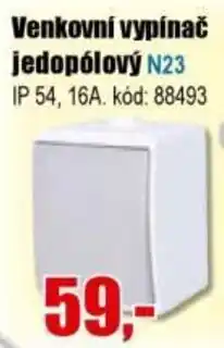 EVA Venkovní vypínač jedopólový N23 nabídka