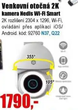 EVA Nedis venkovní otočná 2K kamera Wi-Fi Smart nabídka