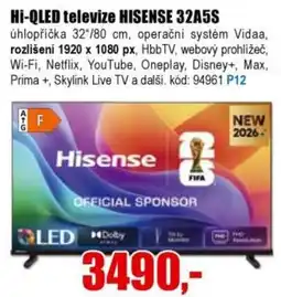 EVA Hisense Hi-QLED televize 32A5S nabídka