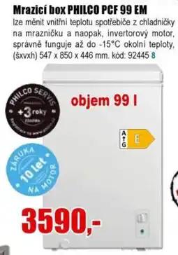 EVA Philco mrazici box PCF 99 EM nabídka