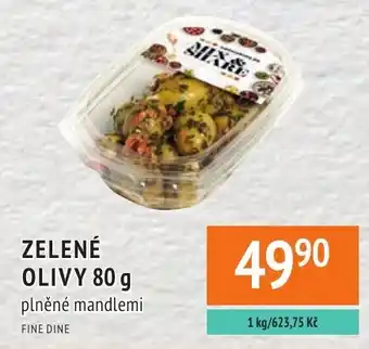 Coop hb Fine Dine zelené olivy plněné mandlemi nabídka