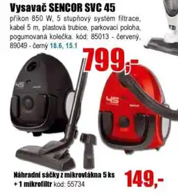EVA Sencor vysavač svc 45 nabídka