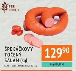 Coop hb Klášterecke masné pochoutky špekáčkový točený salám nabídka