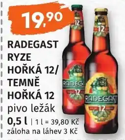 Coop hb Radegast ryze hořká 12/temně hořká 12 nabídka