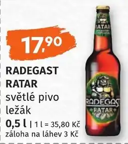 Coop hb Radegast ratar světlé pivo ležák nabídka