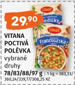 Coop hb Vitana poctivá polévka vybrané druhy nabídka