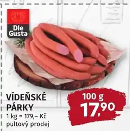 Coop hb Dle Gusta vídeňské párky nabídka