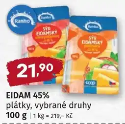 Coop hb Eidam sýry plátky vybrané druhy nabídka