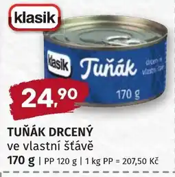 Coop hb Klasik tuňák drcený ve vlastní šťávě nabídka