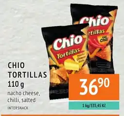 Coop hb Chio tortillas nacho cheese, chilli, salted nabídka