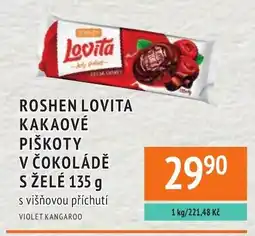 Coop hb Roshen lovita kakaové piškoty v čokoládě s želé nabídka