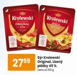 TEMPO Krolewski sýr original, uzený plátky 45 % nabídka