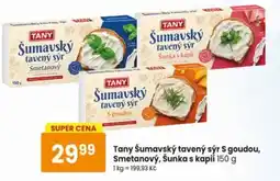 TEMPO Tany šumavský tavený sýr s goudou, smetanový, šunka s kapilí nabídka