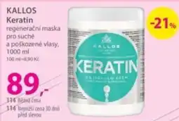 Hebe Kallos keratin regenerační maska nabídka