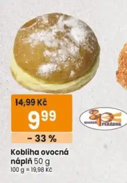 TEMPO Blekiska pekárna kobliha ovocná náplň nabídka