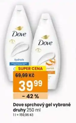 TEMPO Dove sprchový gel vybrané druhy nabídka